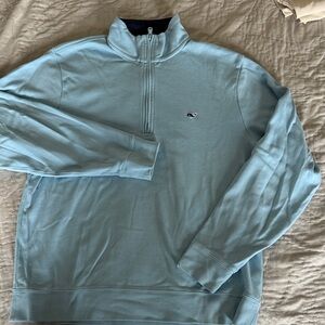Vineyard Vines Sky Blue Zip-Up Sweater